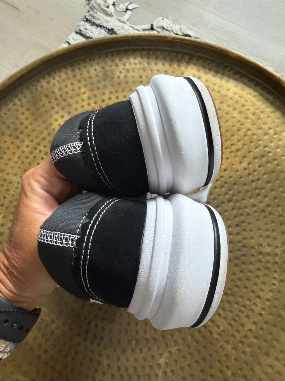 Vans Old Skool Platform Sneaker - Black & White - Picture 7 of 7